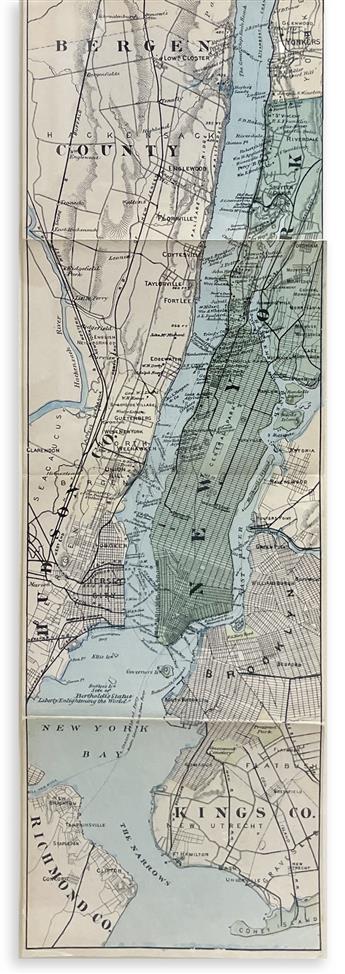 (HUDSON RIVER.) William F. Link. The Hudson by Daylight. Map from New York Bay to the Head of Tide Water